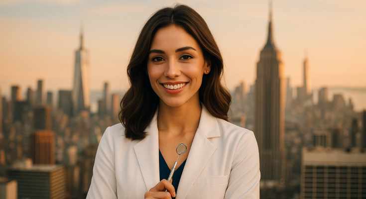 Confident dentist in nyc