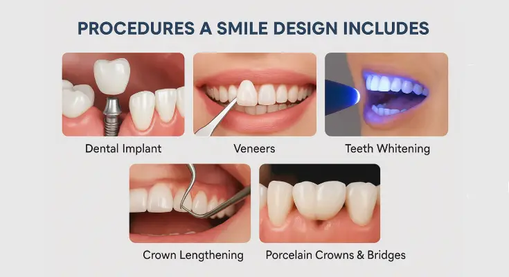 Procedures of smile design