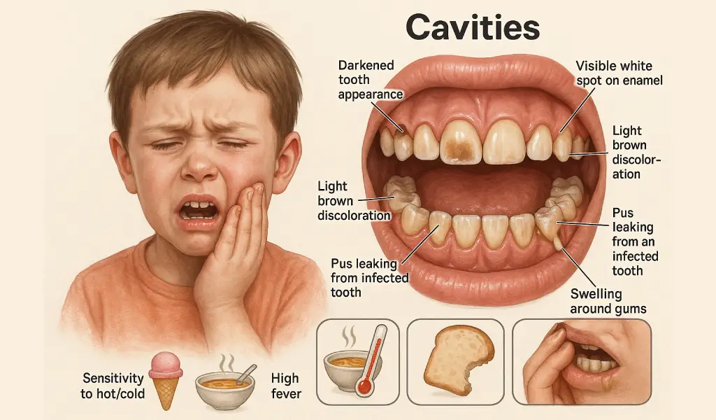 Signs of cavities in kids