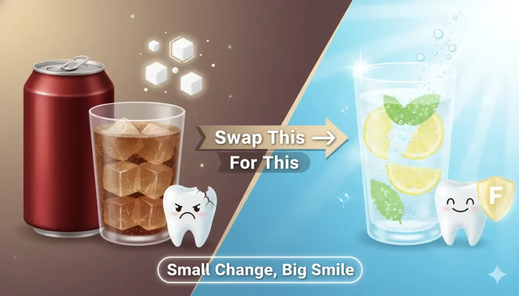 Replace one sugary drink with sparkling water