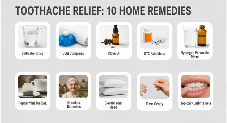 Toothache relief home remedies