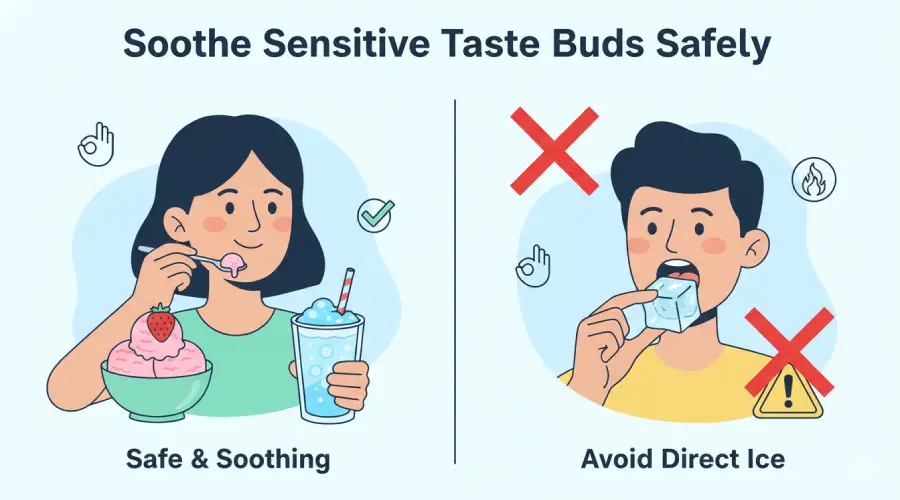 Soothe sensitive taste buds safely